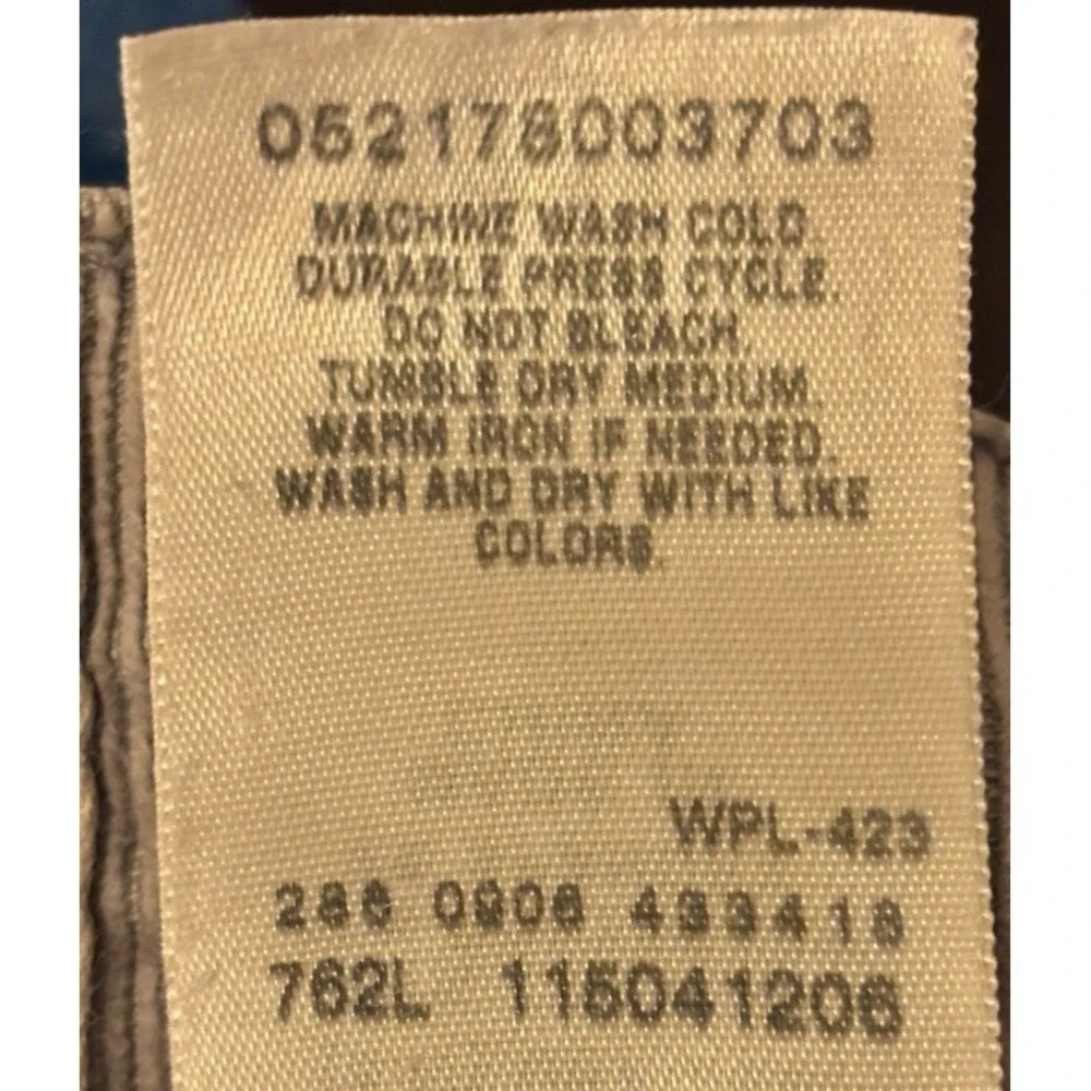 Levis 504 Slouch Straight Corduroy Pants Grey Womens Sz 35x31 Mid‎ Rise Trousers
